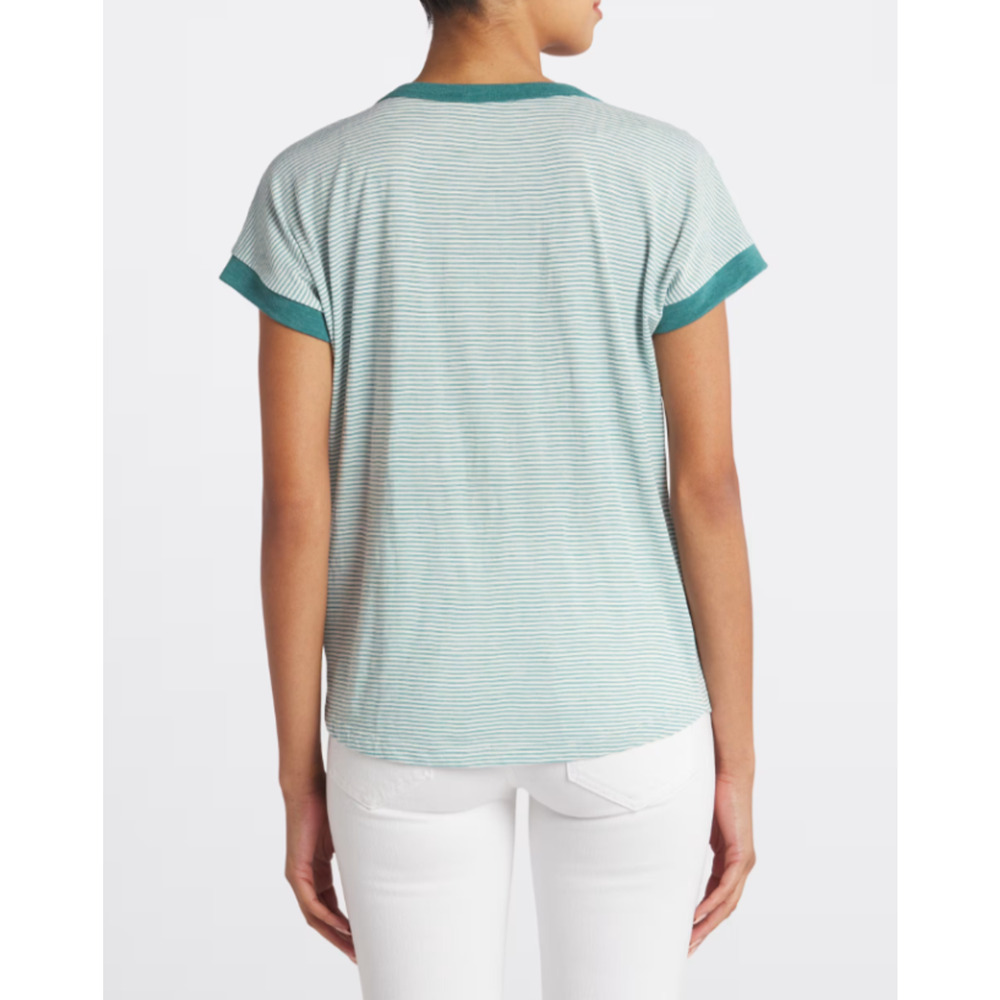 NWT Womens XL Pink Clover Elysia Teal Green Short Sleeve Knit Top Rayon TeeShirt - Picture 3 of 8